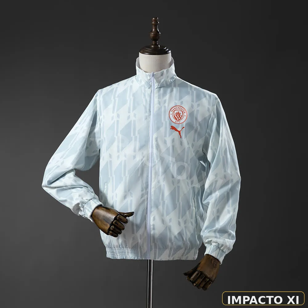 Chaqueta reversible Manchester City · White & Mint Green