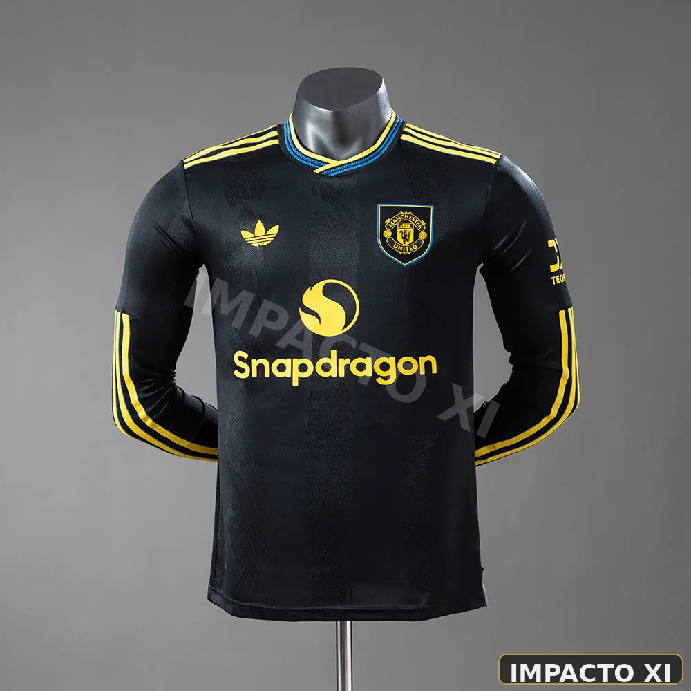Camiseta Manchester United tercera 2025/26 versión jugador manga larga
