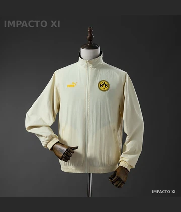 Cortavientos reversible Borussia Dortmund · Negro y beige