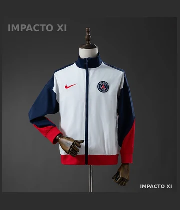 Cortavientos PSG 2025/26 · Blanco