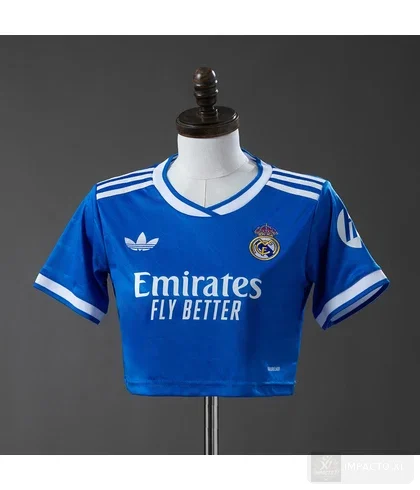 Top corto Real Madrid tercera equipación 2025/26 · Mujer