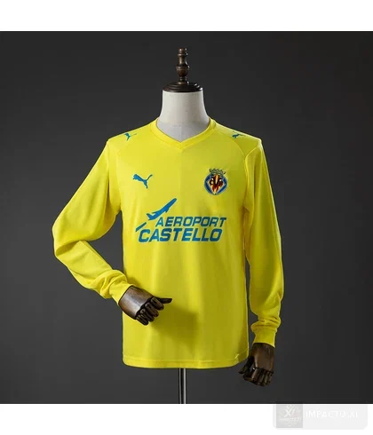 Camiseta Villarreal equipación local 2008/09 · Manga larga · Retro