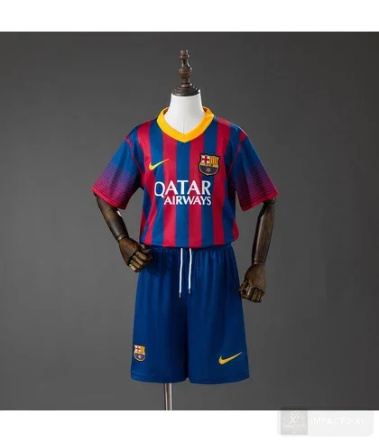 Conjunto infantil Barcelona equipación local 2013/14 · Retro