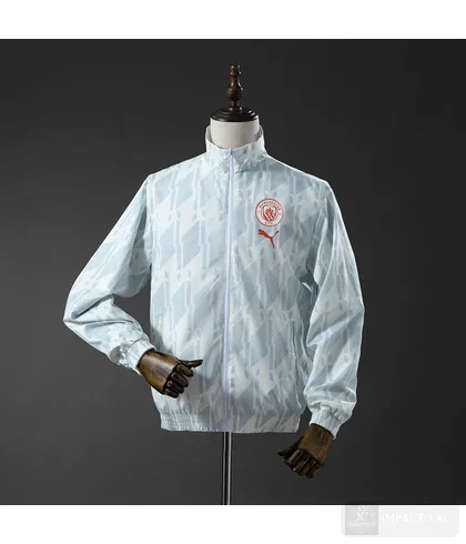 Chaqueta reversible Manchester City · White & Mint Green