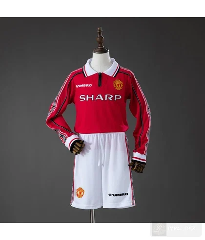 Camiseta retro Manchester United local 1998/99 niño manga larga
