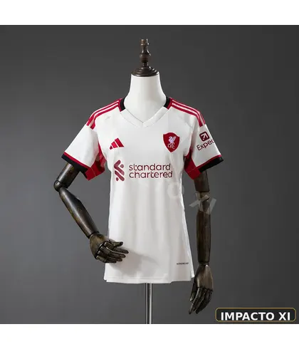 Camiseta Liverpool visitante 2025/26 mujer