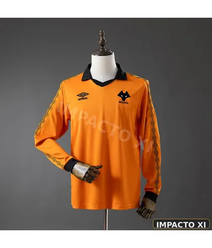 Camiseta retro Wolverhampton Wanderers local 1980/81 manga larga