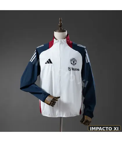 Cortavientos Manchester United · White & Navy Blue