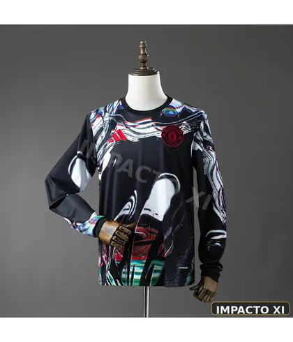 Camiseta prepartido Manchester United 2025/26 manga larga